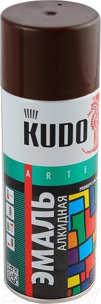 Изображение товара Эмаль Kudo Универсальная / KU-1012 (520мл, коричневый)