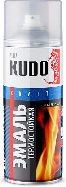 Изображение товара Эмаль Kudo Термостойкая / KU-5003 (520мл, белый)