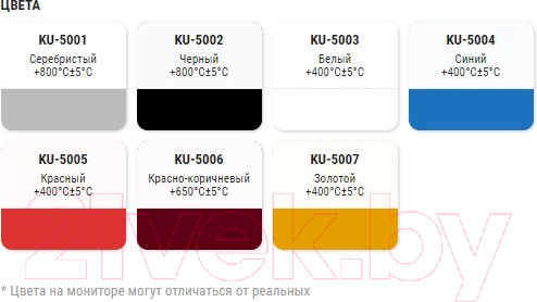 Изображение товара Эмаль Kudo Термостойкая / KU-5003 (520мл, белый)