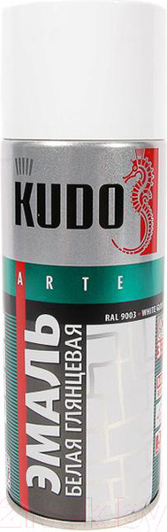 Изображение товара Эмаль Kudo Универсальная / KU-1001 (520мл, белый глянец)