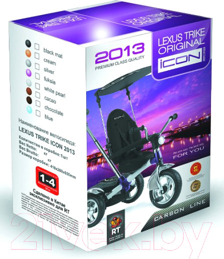 Изображение товара Трехколесный велосипед с ручкой Icon Lexus Trike Original 4 (Fuksia Angel)