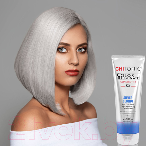 Изображение товара Оттеночный бальзам для волос CHI Ionic Color Illuminate Conditioner (251мл, Silver Blonde)