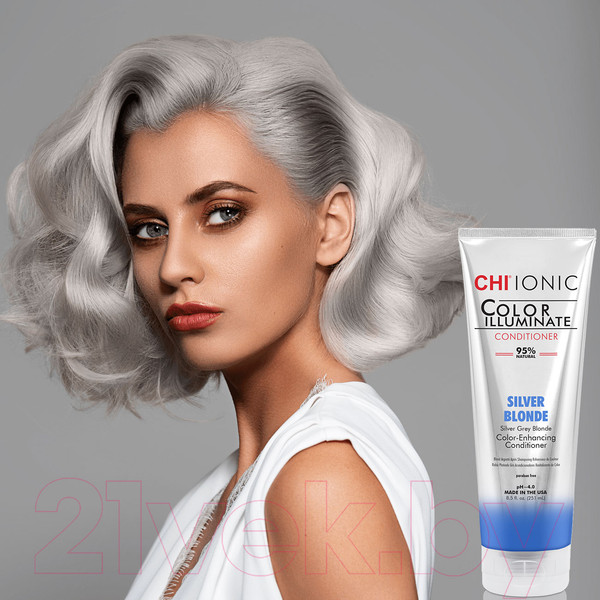 Изображение товара Оттеночный бальзам для волос CHI Ionic Color Illuminate Conditioner (251мл, Silver Blonde)