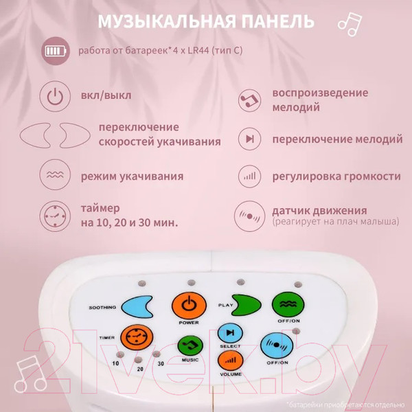 Изображение товара Детский шезлонг Nuovita Cullare (розовый сон)