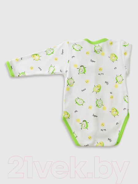 Изображение товара Боди для малышей Топотушки Авокадо С длинным рукавом на кнопках / 6440-68