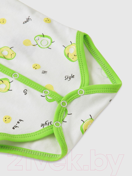 Изображение товара Боди для малышей Топотушки Авокадо С длинным рукавом на кнопках / 6440-74