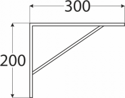 Изображение товара Полкодержатель Domax WSWP 300 / 519411 (белый)