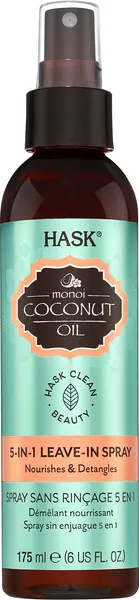 Изображение товара Спрей для волос HASK Несмываемый 5в1 с кокосовым маслом (175мл)