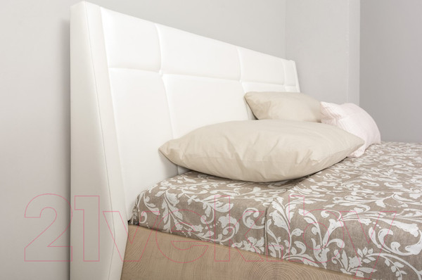 Изображение товара Двуспальная кровать Mobi Муссон 11.28 (дуб эндгрейн элегантный/марвел вайт)