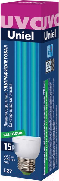 Изображение товара Лампа бактерицидная Uniel ESL-PLD-15/UVCB/E27/CL / UL-00007270