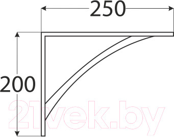 Изображение товара Полкодержатель Domax WSL 250 / 523301 (белый)
