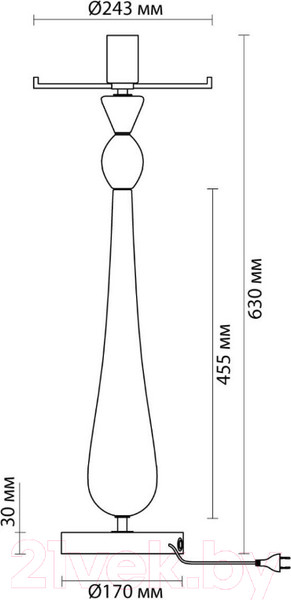 Изображение товара Стойка для светильника Odeon Light Tower 4889/1T (золотой/зеленый/стекло)