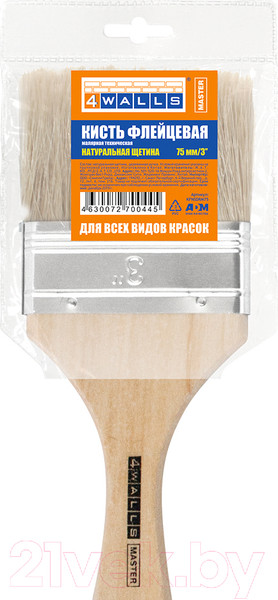 Изображение товара Кисть малярная 4Walls Натуральная щетина / KFNSDRM75