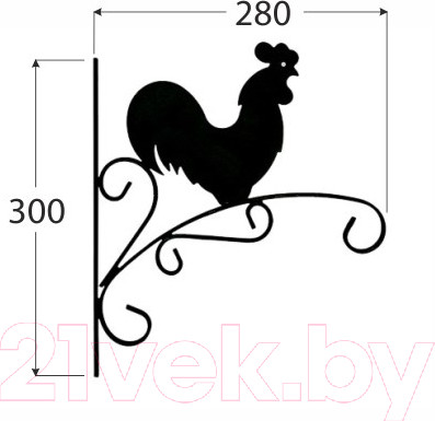 Изображение товара Держатель для кашпо Domax UK 4 / 542301 (петушок)