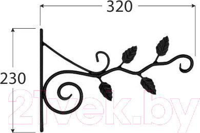 Изображение товара Держатель для кашпо Domax UK 5 / 542401 (листья)