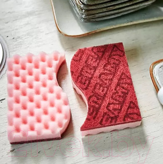 Изображение товара Набор губок для мытья посуды Sungbo Cleamy Double Fine Scrubber (2шт)