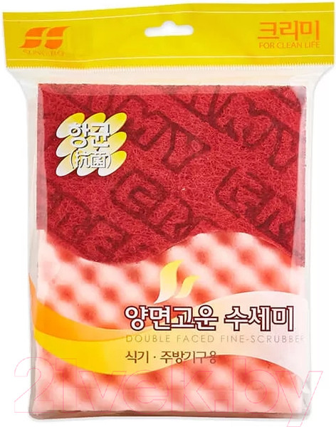 Изображение товара Набор губок для мытья посуды Sungbo Cleamy Double Fine Scrubber (2шт)