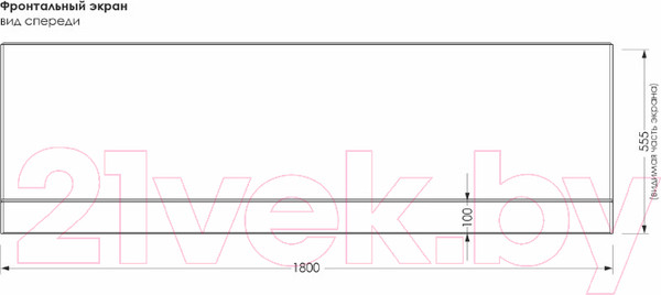 Изображение товара Экран для ванны МетаКам Comfort Maxi 180 / ЭВS_011458