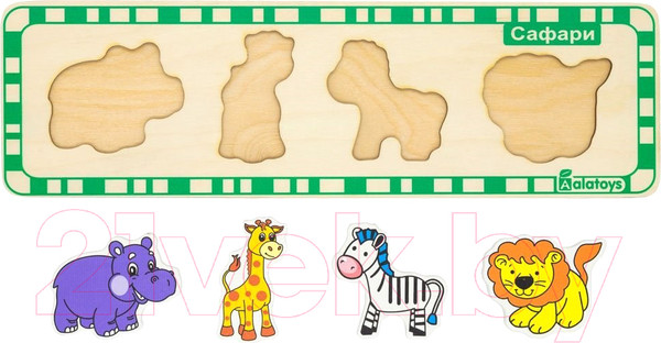 Изображение товара Развивающая игрушка Alatoys Рамка-вкладыш. Сафари / ПЗЛ1009