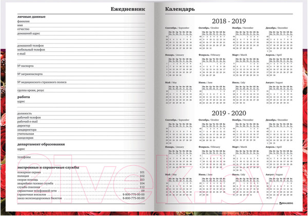 Изображение товара Ежедневник Brauberg Учителя / 129234 (144л, цветы)