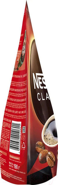 Изображение товара Кофе растворимый Nescafe Classic с добавлением молотого (190г)