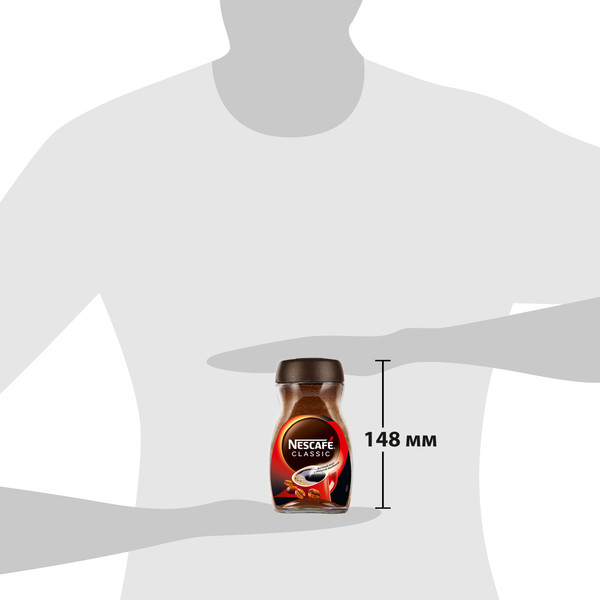 Изображение товара Кофе растворимый Nescafe Classic с добавлением молотого (95г)