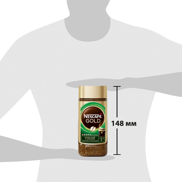 Изображение товара Кофе растворимый Nescafe Gold Aroma Intenso с добавлением молотого (85г)