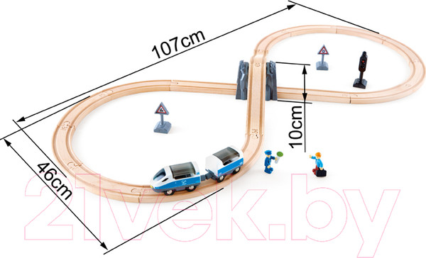 Изображение товара Железная дорога игрушечная Hape Набор пассажирских поездов / E3729-HP