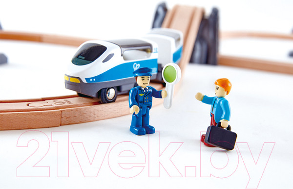 Изображение товара Железная дорога игрушечная Hape Набор пассажирских поездов / E3729-HP