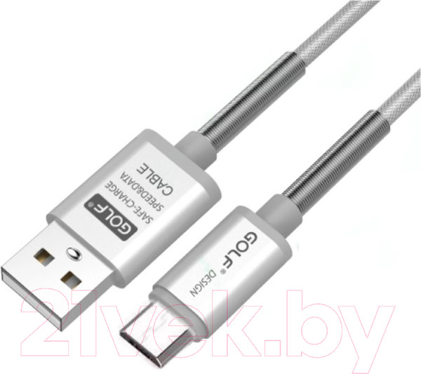 Изображение товара Кабель Golf GC-40 MicroUSB (1м, серебро)