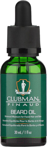 Изображение товара Масло для бороды Clubman Beard Oil арганы, макадамии, моринги, витамина Е  (30мл)