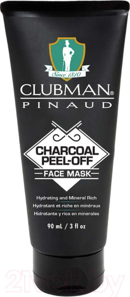 Изображение товара Маска для лица кремовая Clubman Charcoal Peel-Off Face Mask Очищающая черная на основе угля (90мл )