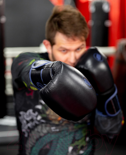 Изображение товара Боксерские перчатки BoyBo Rage (16oz, черный/синий)
