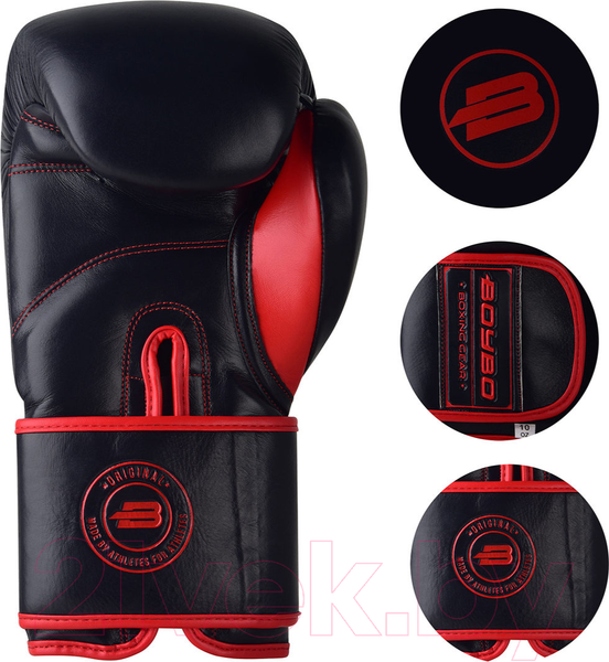 Изображение товара Боксерские перчатки BoyBo Rage (10oz, черный/красный)