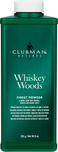 Изображение товара Тальк после бритья Clubman Whiskey Woods Powder универсальный (255г)