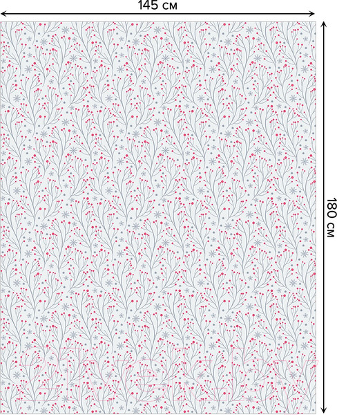 Изображение товара Скатерть JoyArty Новогодние ветки / tc_380796 (180x145)