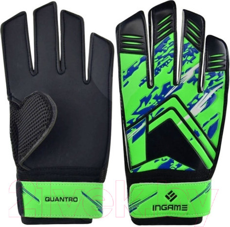Изображение товара Перчатки вратарские Ingame Qauntro IQ-102 10 (черный/зеленый)