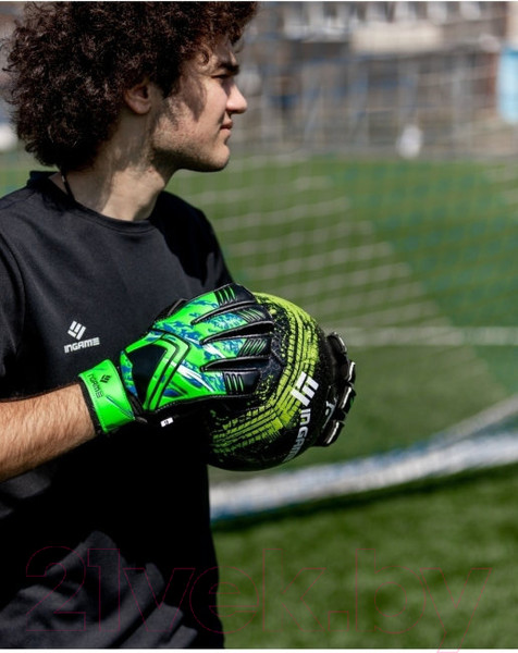 Изображение товара Перчатки вратарские Ingame Qauntro IQ-102 10 (черный/зеленый)