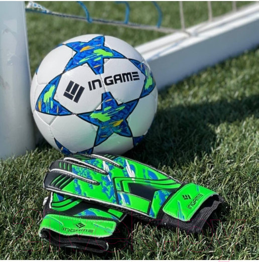 Изображение товара Перчатки вратарские Ingame Qauntro IQ-102 10 (черный/зеленый)