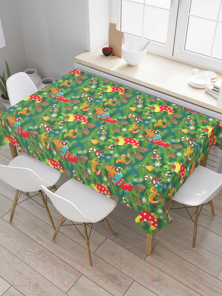 Изображение товара Скатерть JoyArty Рождественские подарки для детей / tc_37111 (180x145)