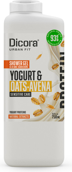 Гель для душа Dicora Urban Fit Protein Yogurt & Oats (750мл) — фото 5