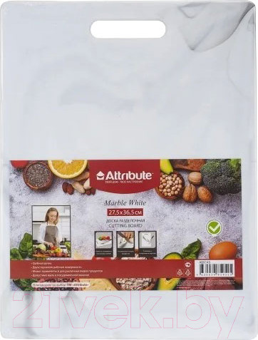 Изображение товара Разделочная доска Attribute Marble White / ABX143