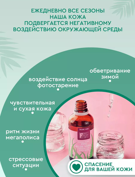 Изображение товара Сыворотка для лица Family Forever Factory Свежий сок алоэ вера для век лица шеи декольте (50мл)