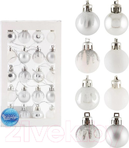 Изображение товара Набор шаров новогодних Волшебная страна 20-1 / 005635 (20шт)