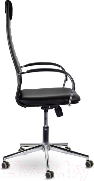 Изображение товара Кресло офисное Brabix Pilot EX-610 CH / 532418 (хром/кожзам черный)