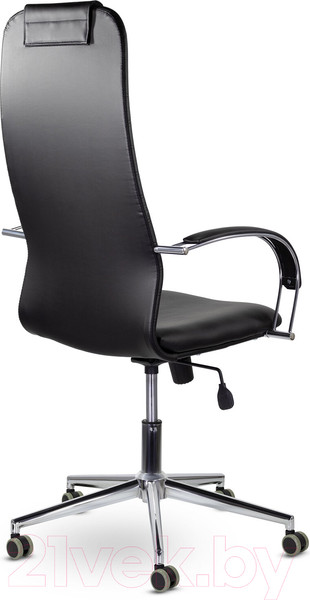 Изображение товара Кресло офисное Brabix Pilot EX-610 CH / 532418 (хром/кожзам черный)