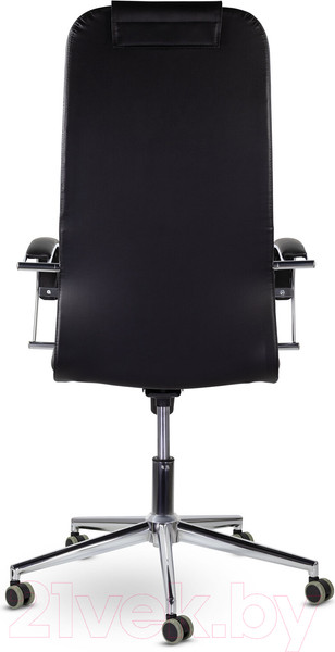 Изображение товара Кресло офисное Brabix Pilot EX-610 CH / 532418 (хром/кожзам черный)