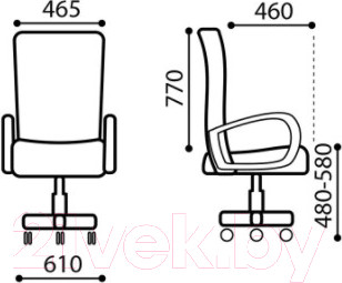 Изображение товара Кресло офисное Brabix Pilot EX-610 CH / 532418 (хром/кожзам черный)