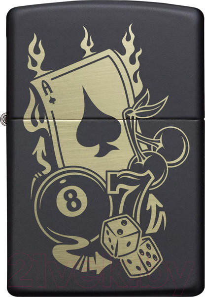 Изображение товара Зажигалка Zippo Gambling Design / 49257 (черный)