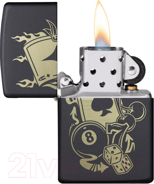 Изображение товара Зажигалка Zippo Gambling Design / 49257 (черный)